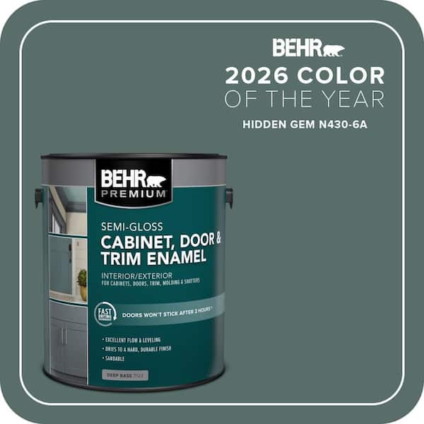 1 Gal. #N430-6A Hidden Gem Semi-Gloss Enamel Interior/Exterior Cabinet, Door and Trim Paint