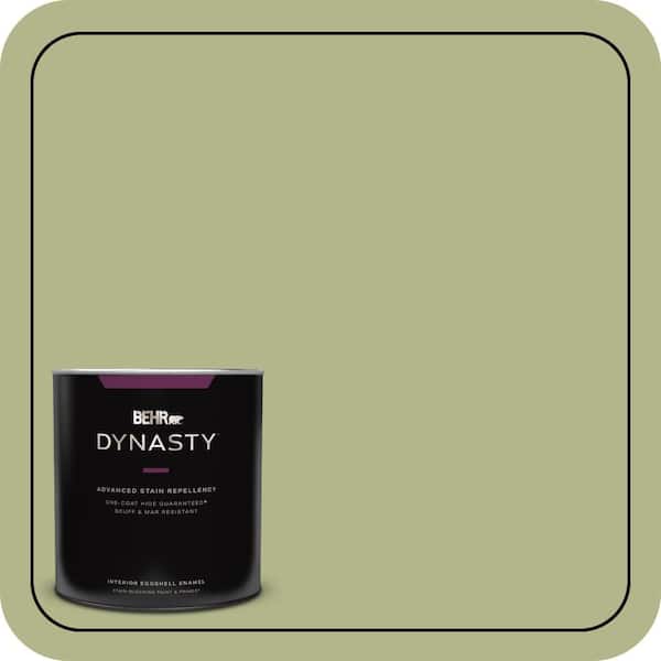 BEHR DYNASTY 1 qt. #M350-4 Sweet Grass One-Coat Hide Eggshell Enamel Interior Stain-Blocking Paint and Primer