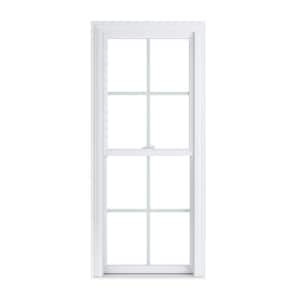 23.75 in. x 53.25 in. 70 Pro Series White Double Hung Low-E Argon Glass Vinyl Replacement Window with Grids, Screen Incl