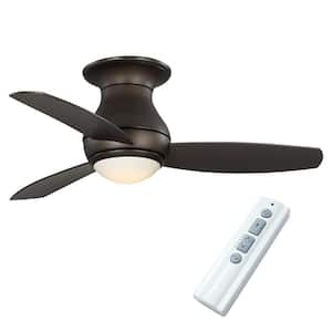 Curva Sky 44 in. Outdoor Oil Rubbed Bronze Ceiling Fan with Remote Control and LED Light