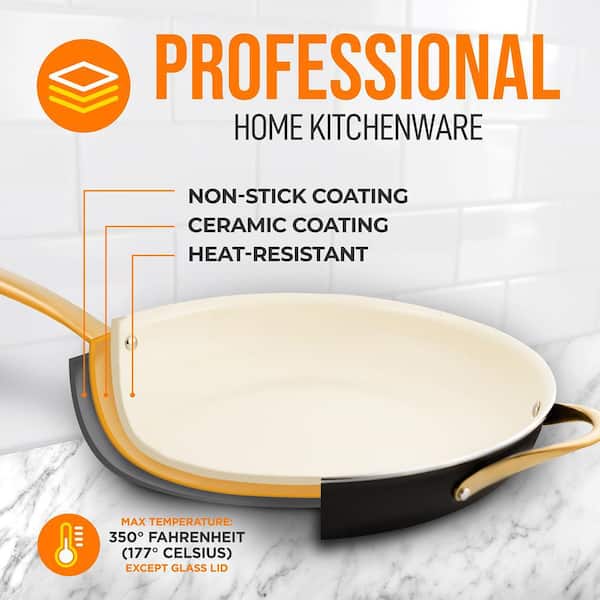 NutriChef nutrichef 14-piece nonstick cookware free heat resistant