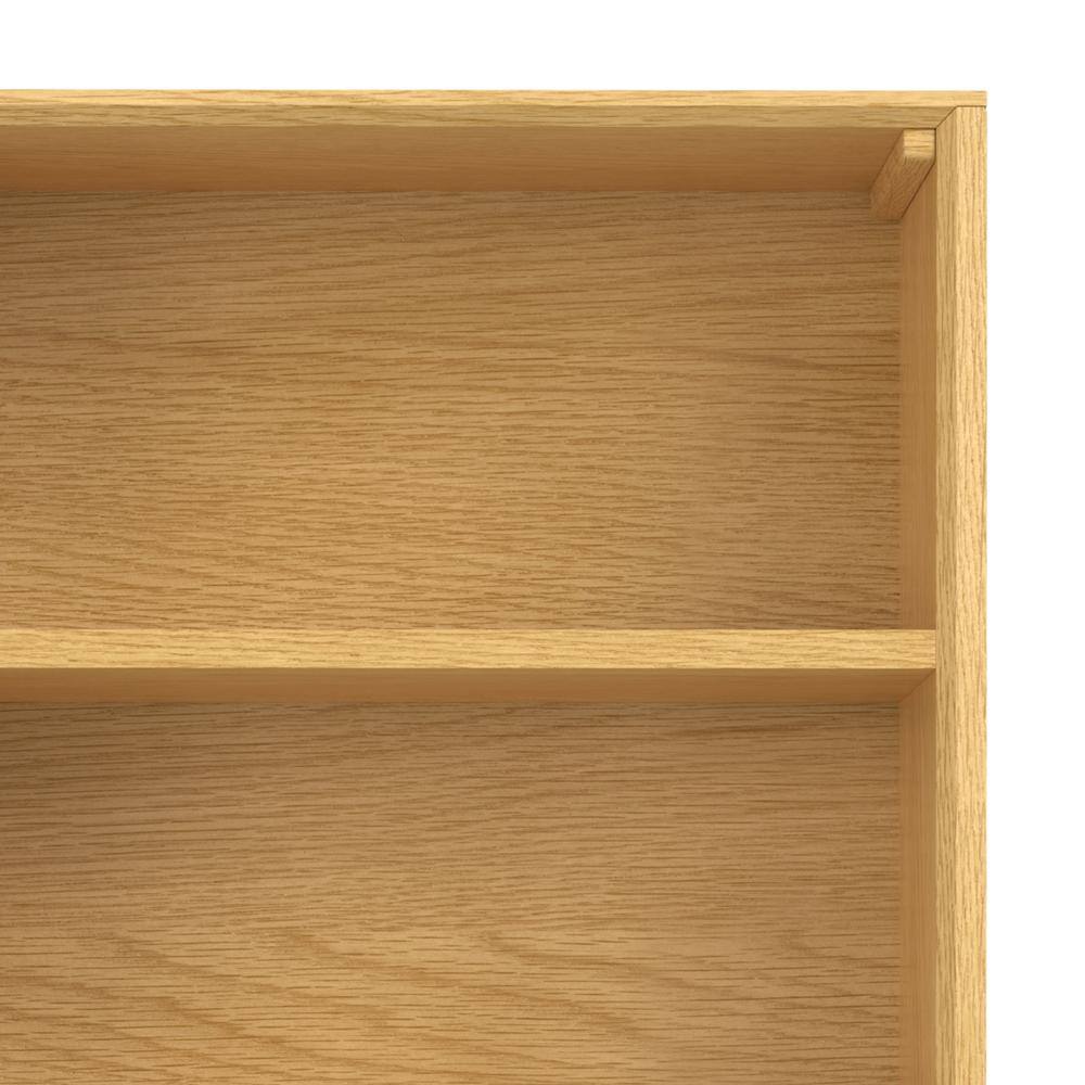 Banting Oak Wood and Metal Adjustable Bookcase with Drawers