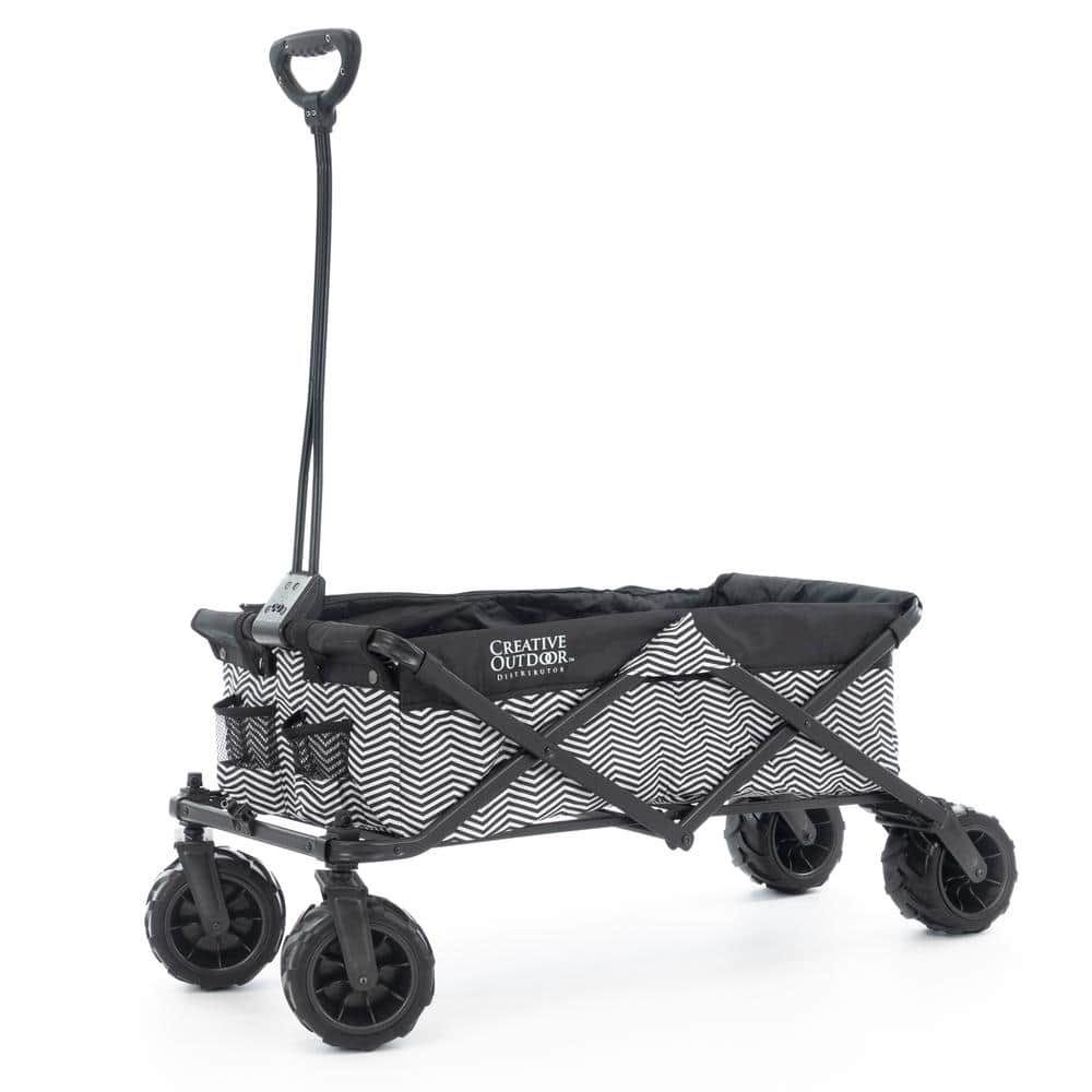 7 cu.ft. Metal Folding Garden Cart in Zig Zag