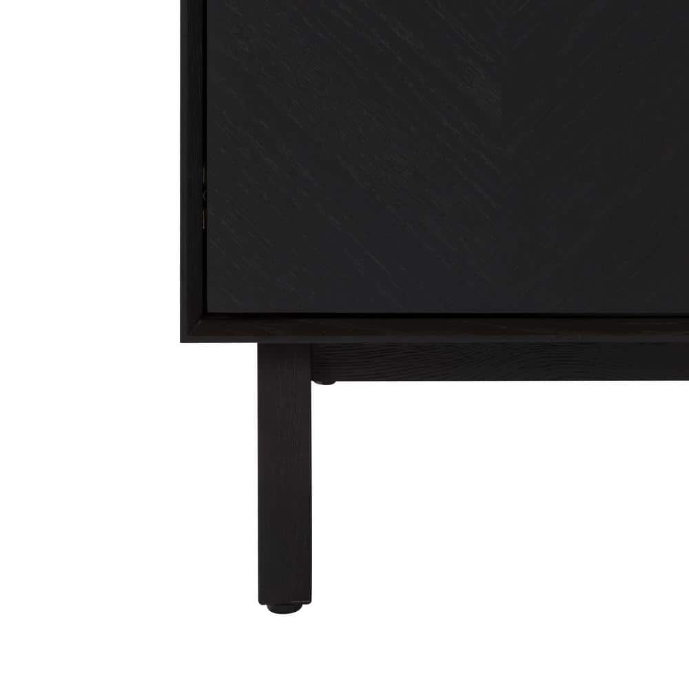 Adele 36'' Black Oak Single Bathroom Vanity Base