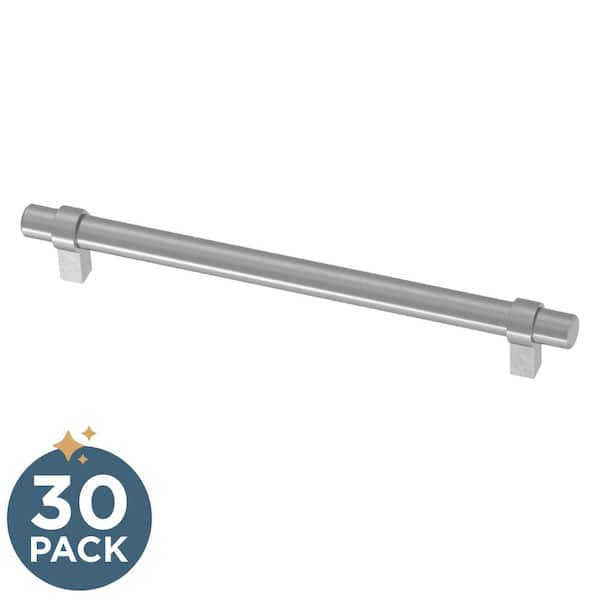 Franklin Brass 30-Pack Simple Wrapped Bar 7-9/16 in. (192 mm) Classic Drawer Pulls in Stainless Steel