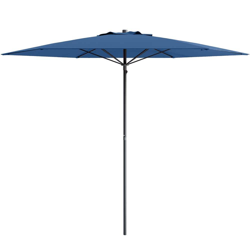 CorLiving 7.5 ft. Steel Beach Umbrella in Blue PPU-690-U - The Home Depot