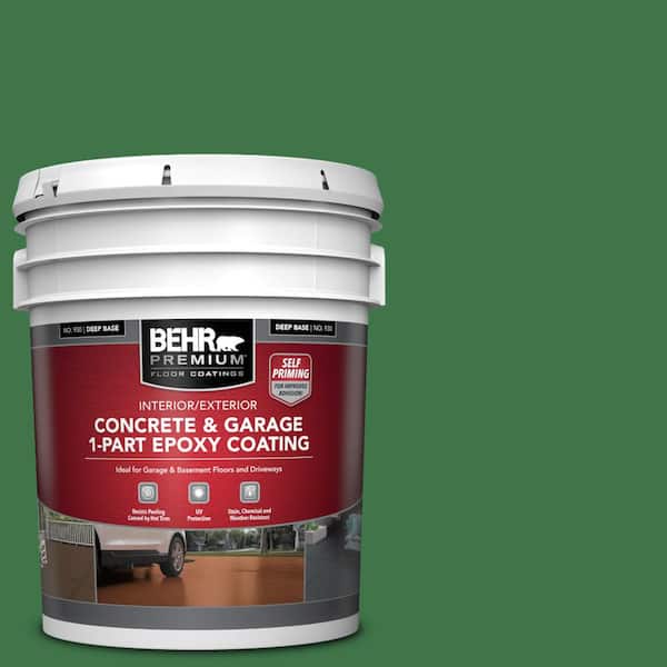 5 gal. #P410-7 Grasslands Self-Priming 1-Part Epoxy Satin Interior/Exterior Concrete and Garage Floor Paint
