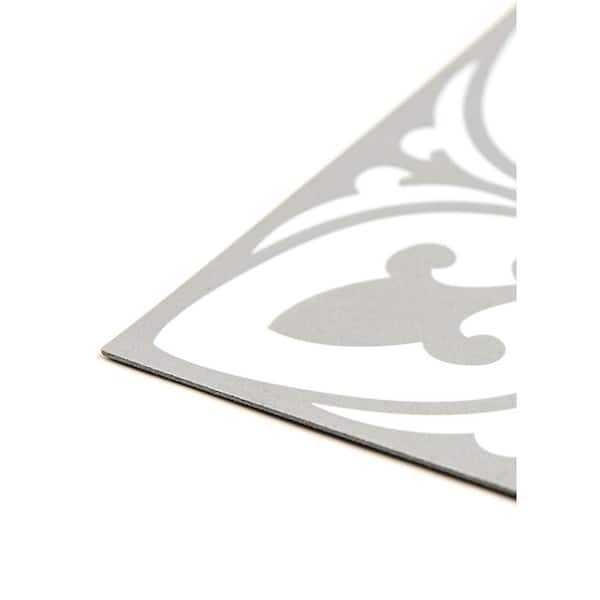 Zion Gray 6 in. W x 6 in. L Vinyl Peel and Stick Tile (3 sq. ft./Pack)