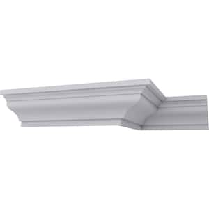 SAMPLE - 12-5/8 in. x 12 in. x 10-5/8 in. Polyurethane Large Milton Smooth Crown Moulding