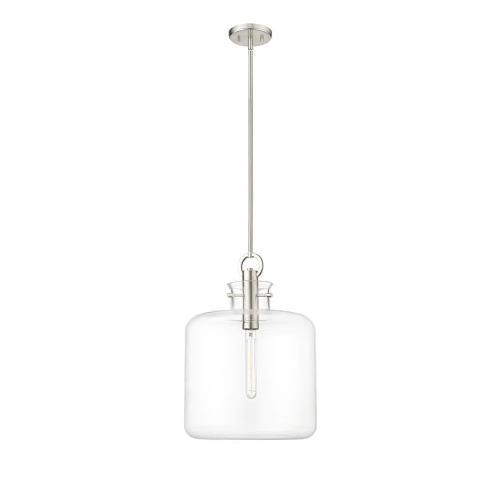 Hayloft 60-Watt 1-Light Brushed Nickel Pendant-Light Clear Shade price history on PriceWatchPro