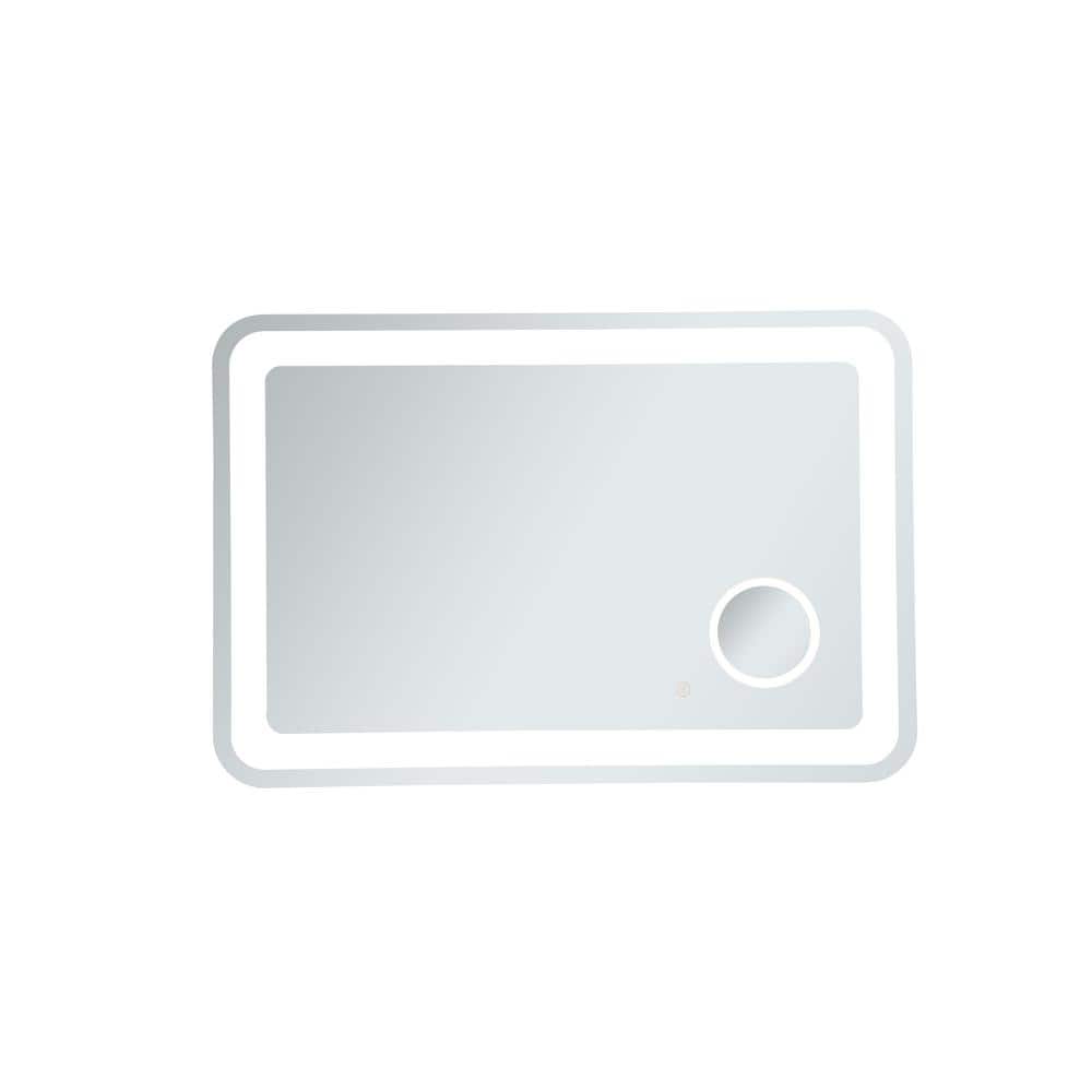 Simply Living 40 in. W x 27 in. H Small Rectangular Frameless Magnifying Wa
