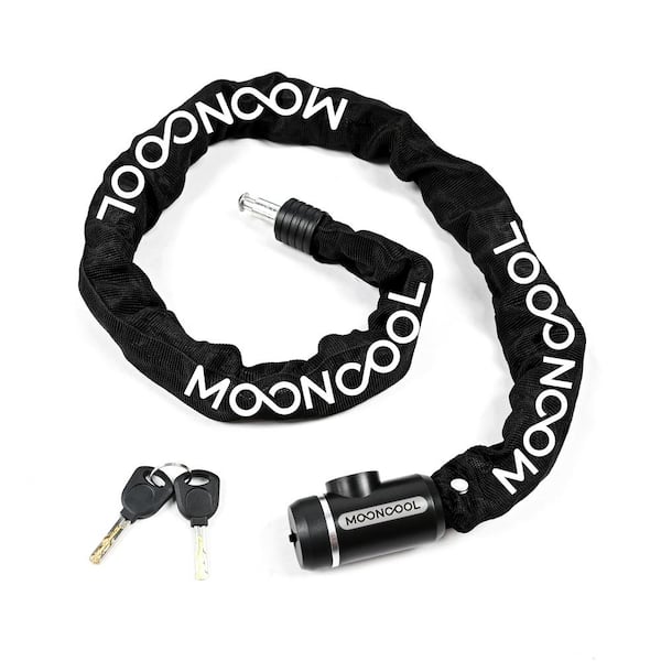 3.9 ft. Bike Chain Lock Anti-Theft Bike Lock Cable with 2 Key for Bike, Motorcycle, Door, Gate, Fence, Grill