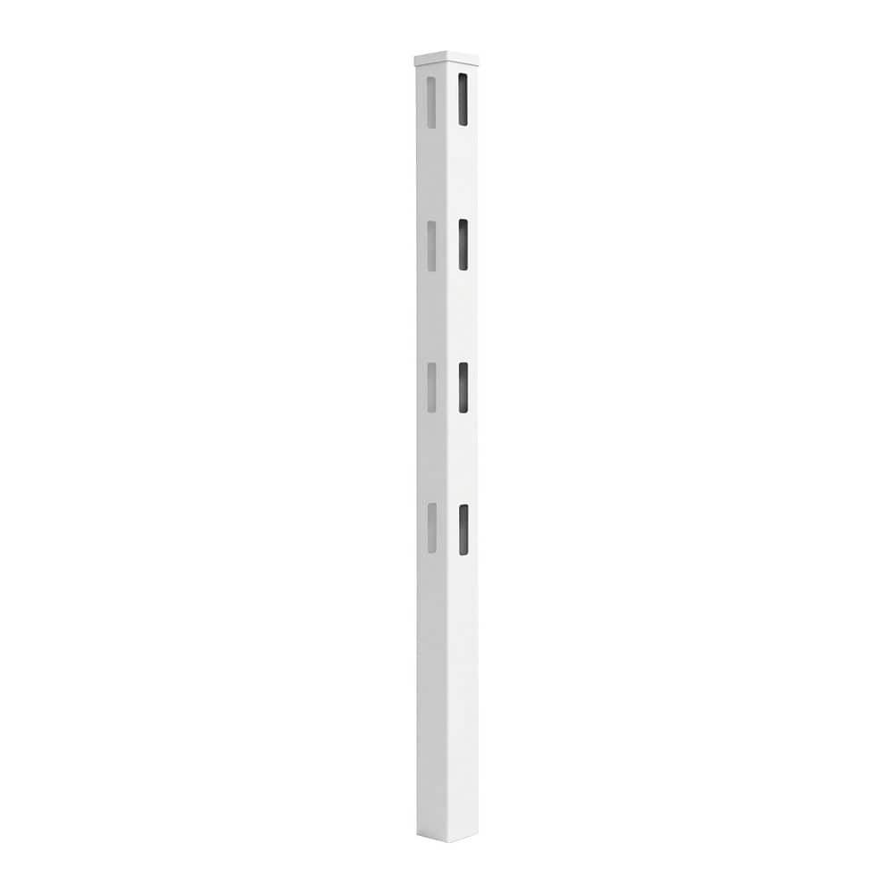 5 in. x 5 in. x 7 ft. White Vinyl Line Fence Post with Cap (Single) price history on PriceWatchPro