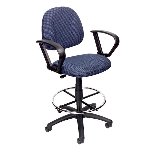 Boss Office Products Ergonomic Works Drafting Chair With Loop Arms in Black for sale online 