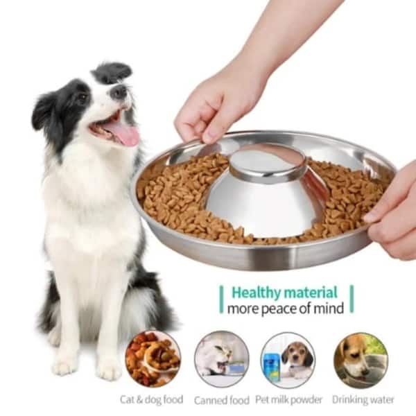 Anti-splash Double Food Bowls For Large Dogs Silicone Dog Bowl Mat Water  Drinking Bowl For Cats Anti Slip Dog Dish Accessories
