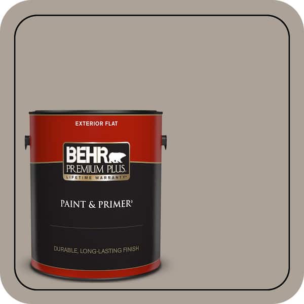 BEHR PREMIUM PLUS 1 gal. #ECC-18-1 Quail Ridge Flat Exterior Paint & Primer
