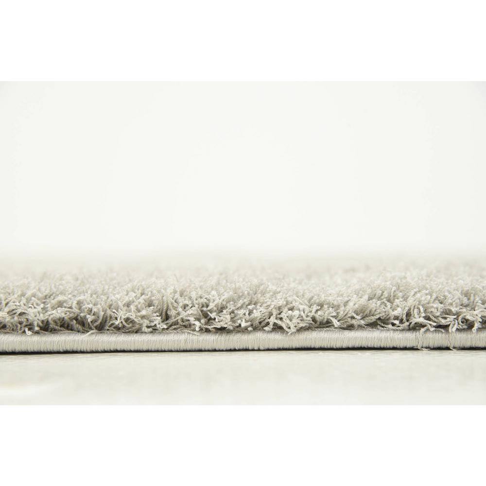 Serenity Soft Shag 4' x 6' Light Gray Rectangular Rug for Kids
