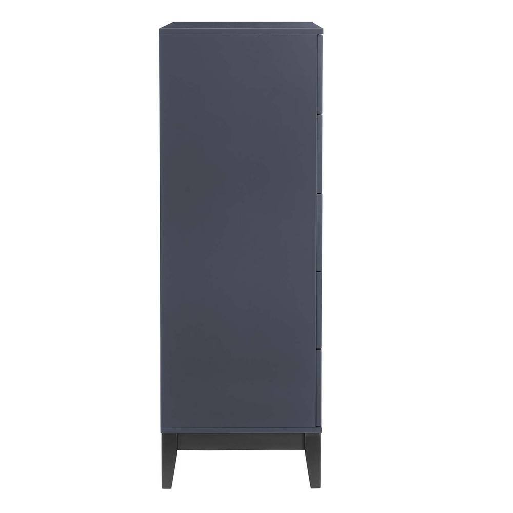 Dakota Blue Rubberwood and MDF Chest with Brass Hardware