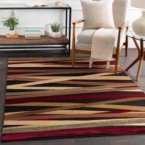 Sirene Burgundy 10 ft. x 13 ft. Indoor Area Rug