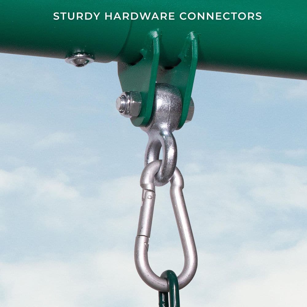 Big Brutus Heavy-Duty Metal A-Frame Swing Set with Trapeze Bar