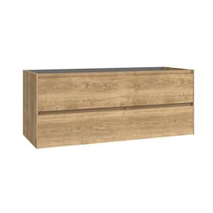 Perla 46.8 in. Bath Vanity Cabinet without Top in Natural Oak Assembled