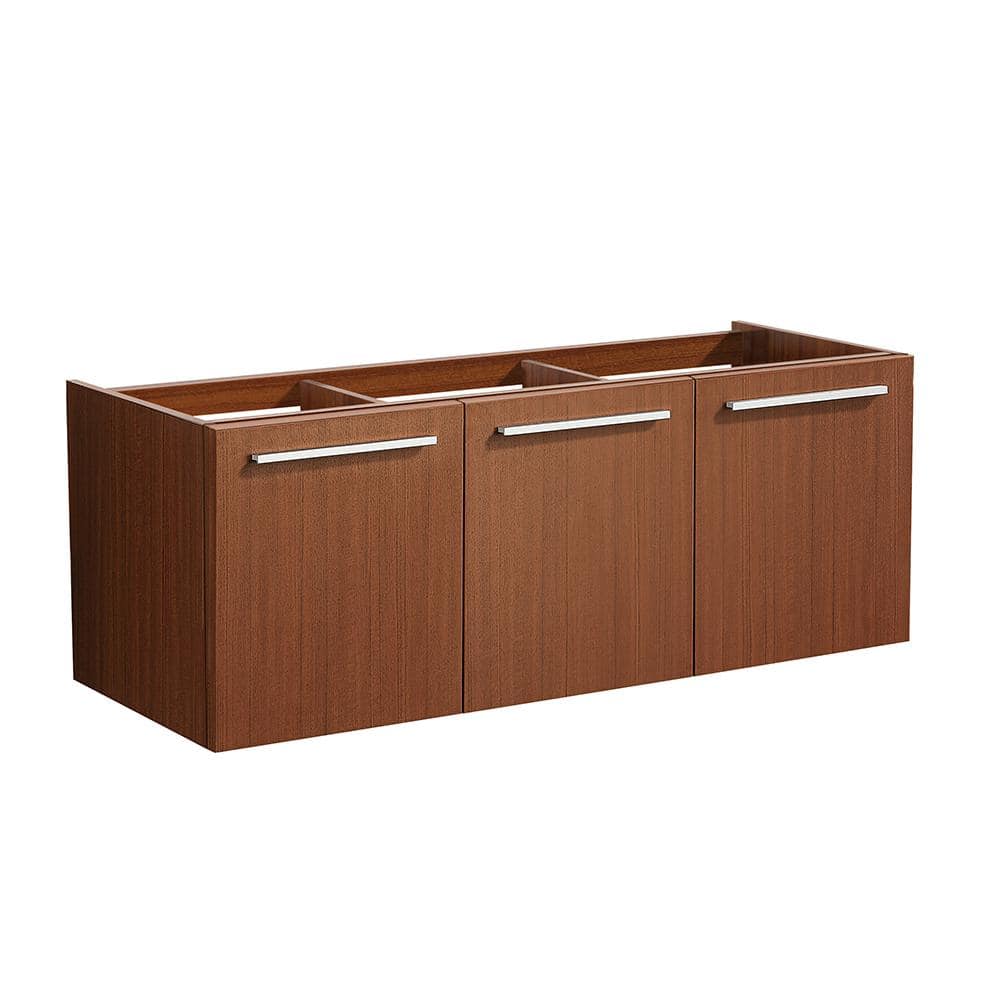 Vista 48" Teak Wall Hung Single Sink Vanity Base