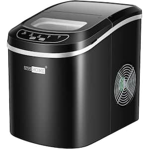 26 lbs. Per Day Portable Compact Countertop Ice Maker in Black