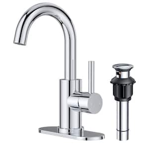 Single Hole 1-Handle Bathroom Faucet in Chrome