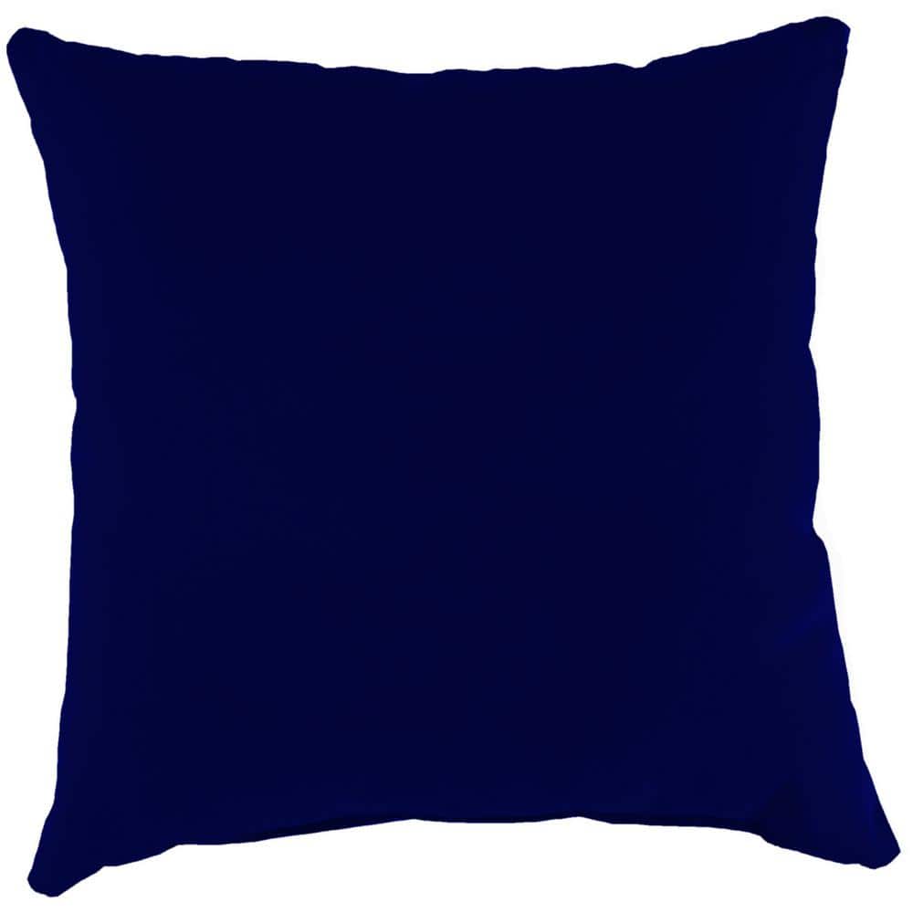 22 in. L x 22 in. W x 8 in. T Square Outdoor Throw Pillow in Midnight Navy (2-Pack) price history on PriceWatchPro