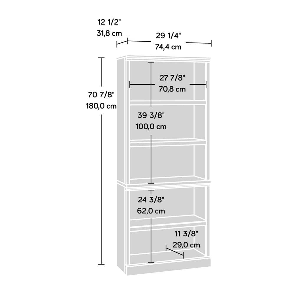 Prime Oak Adjustable 5-Shelf Kids Bookcase