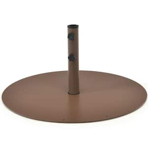 29.5 in. Round Steel Patio Umbrella Base in Brown