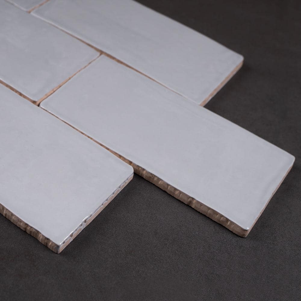 Ceniza Gray Polished Ceramic Subway Wall Tile 2.95" x 5.9"
