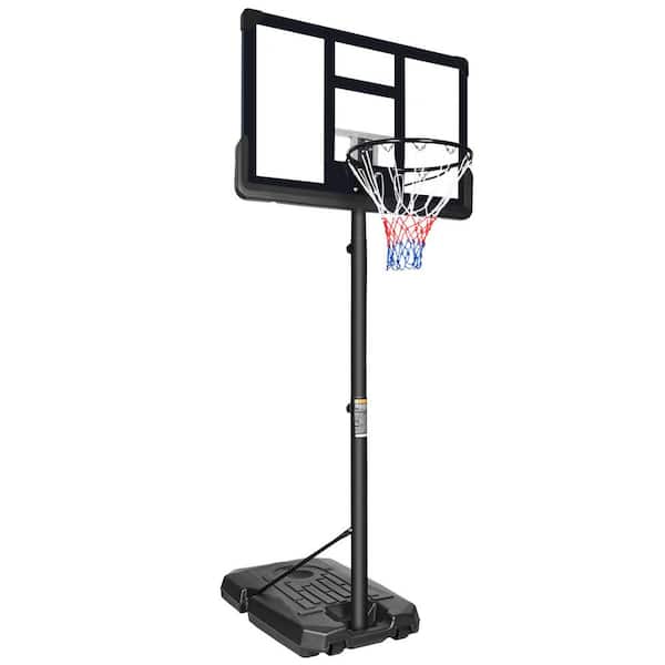 Sudzendf 6.6 ft. to 10 ft. Portable Basketball Hoop Backboard System Stand Height Adjustable with 44 in. Backboard and Wheels