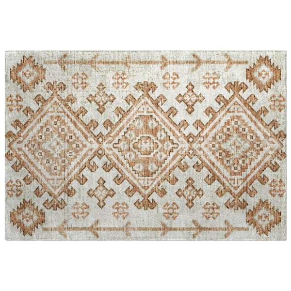 Dream Shag Premium Machine Washable Abstract ADS73 Canyon 3 ft. x 4 ft. Area Rug