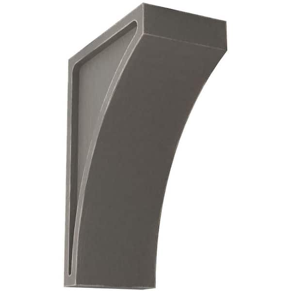 Ekena Millwork 3 in. x 8 in. x 5-1/2 in. Reclaimed Grey Medium Lawson Wood Vintage Decor Corbel