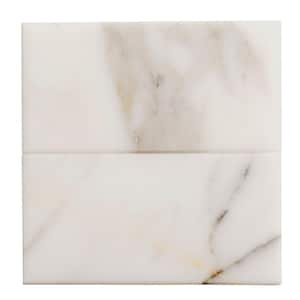 White 3 in. x 6 in. Honed Marble Subway Wall and Floor Tile (5 sq. ft./Case)