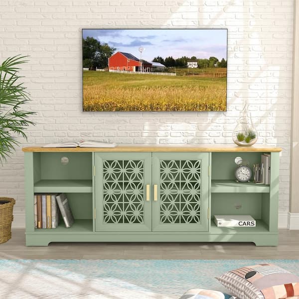 FESTIVO 70 in. Green Tv Stand for Tvs up to 75 in.