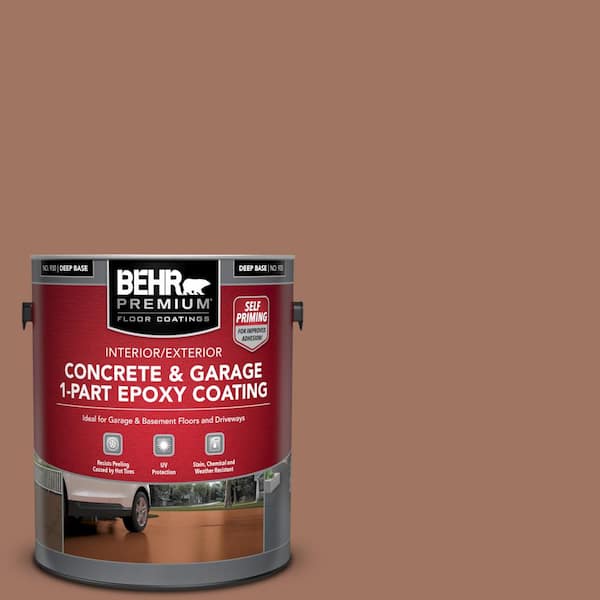 BEHR PREMIUM 1 gal. #PFC-14 Iron Ore Self-Priming 1-Part Epoxy Satin Interior/Exterior Concrete and Garage Floor Paint