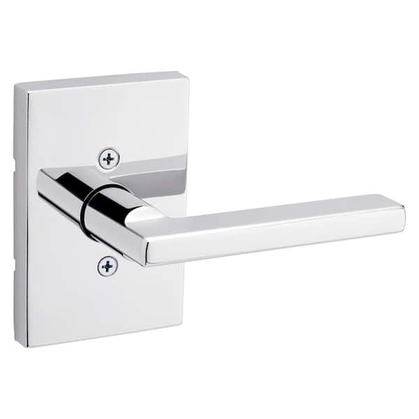 Halifax Polished Chrome Rectangular Half Dummy Reversible Door Lever