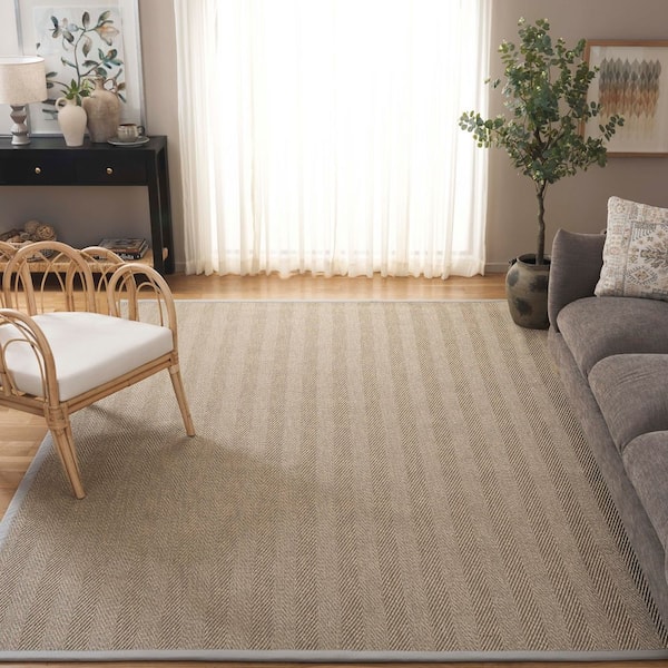 Napa Fau x Sisal 100 8 ft. x 10 ft. Natural/Ivory Solid Color Area Rug