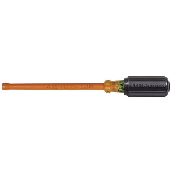 Klein Tools 3/16 in. Insulated Nut Driver with 6 in. Hollow Shaft- Cushion Grip Handle