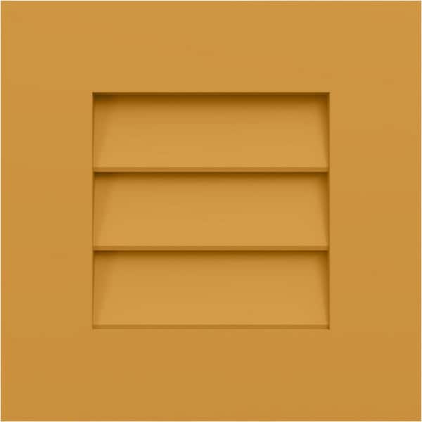 12 in. W x 12 in. H True Fit PVC Louver Shutters Sample, Turmeric