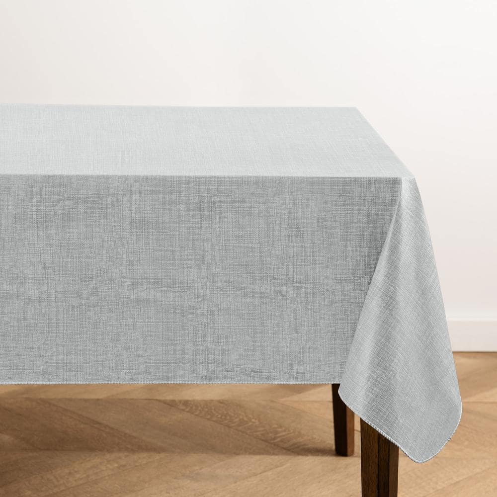 Threadmade Monterey Linen Texture Vinyl Indoor/Outdoor Tablecloth