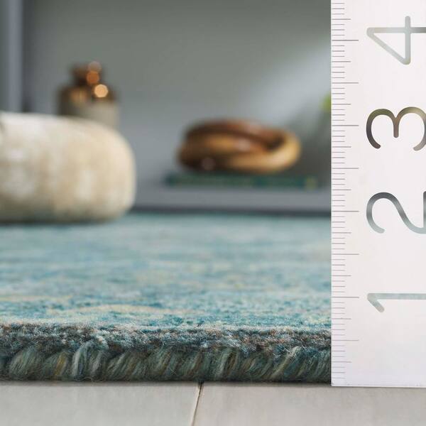 SAFAVIEH Anatolia 3 ft. x 5 ft. Aqua/Green Abstract Traditional