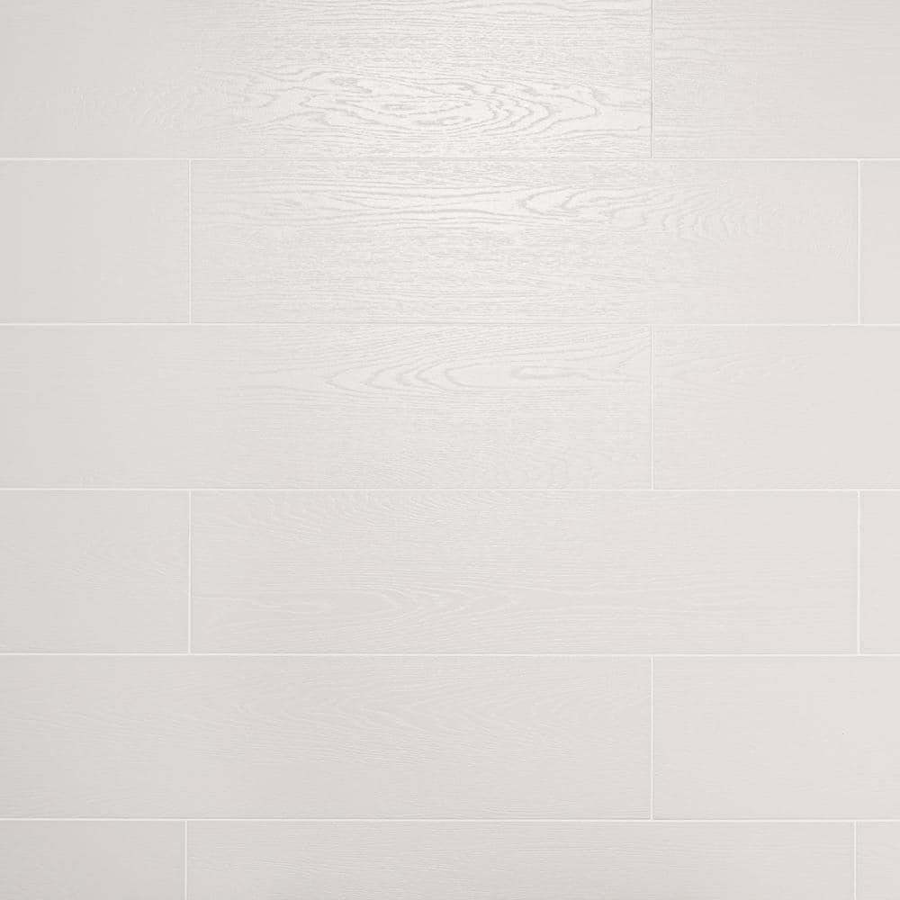 Blanco 8x36 White Matte Porcelain Wood Look Tile