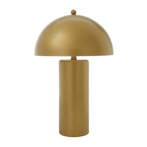 22 in. Gold Metal Task and Reading Table Lamp with Dome Shade