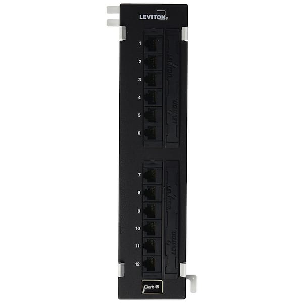 Leviton 12-Port eXtreme Cat 6+ 110-Style Universal Patch Block, Black