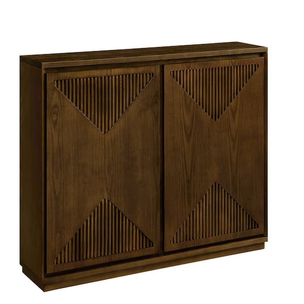 39 in. W x 9.25 in. D x 32.48 in. H Bathroom Brown Linen Cabinet