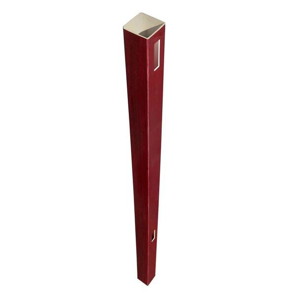 Veranda Pro Series 5 in. x 5 in. x 8-1/2 ft. Mahogany Vinyl Anaheim Heavy Duty Routed Fence End Post