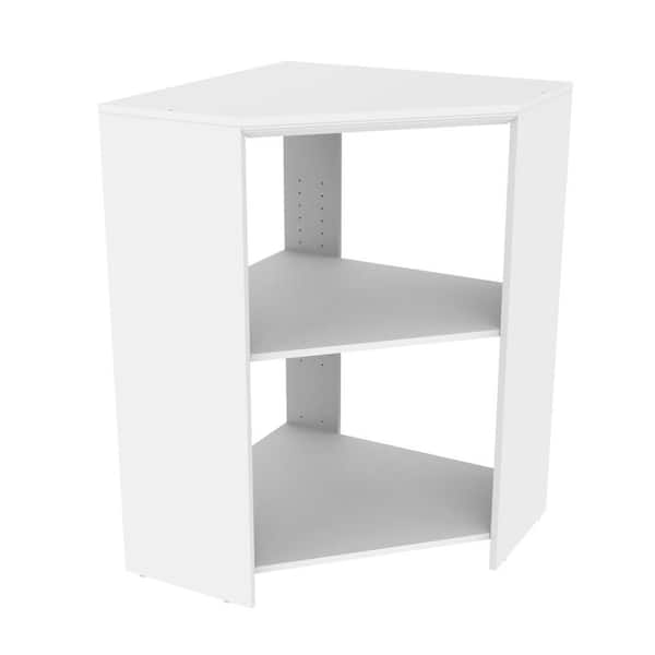 Impressions 28.7 in. x 28.7 in. x 41.1 in. White Laminate Corner Unit